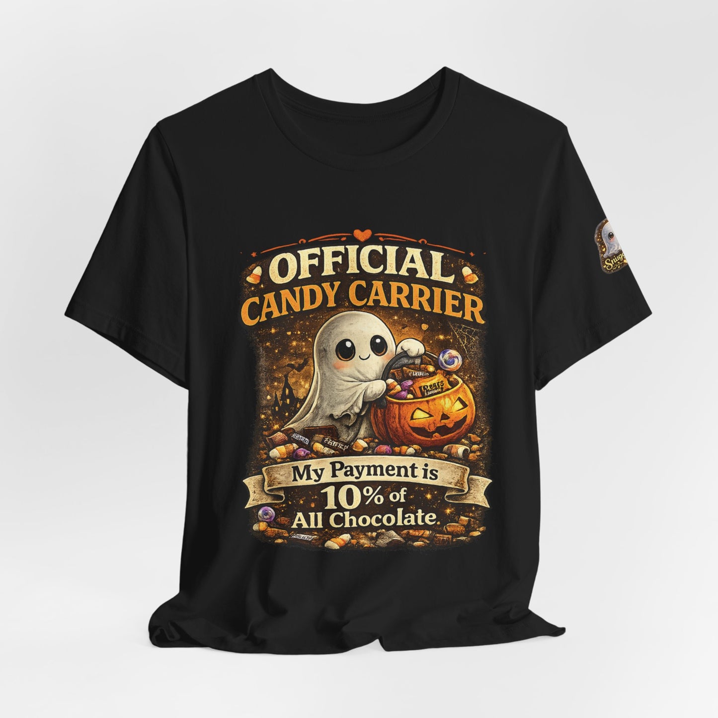 Official Candy Carrier T‑Shirt — "My Payment is 10% of All Chocolate" Halloween Tee