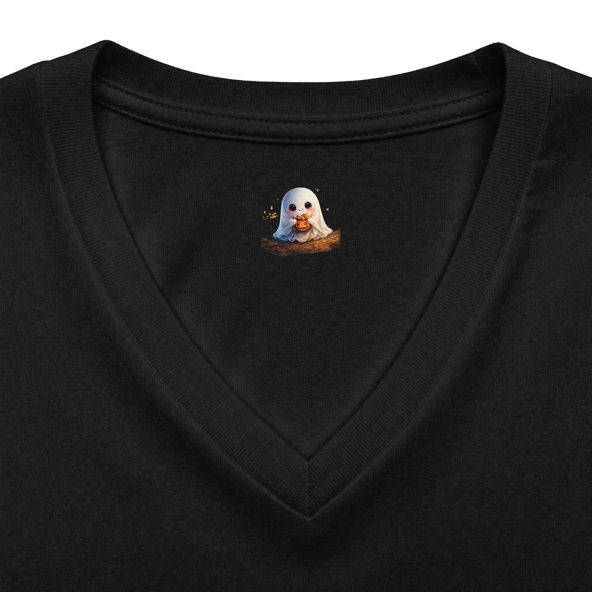 BEBE Halloween Graphic V-Neck Tee