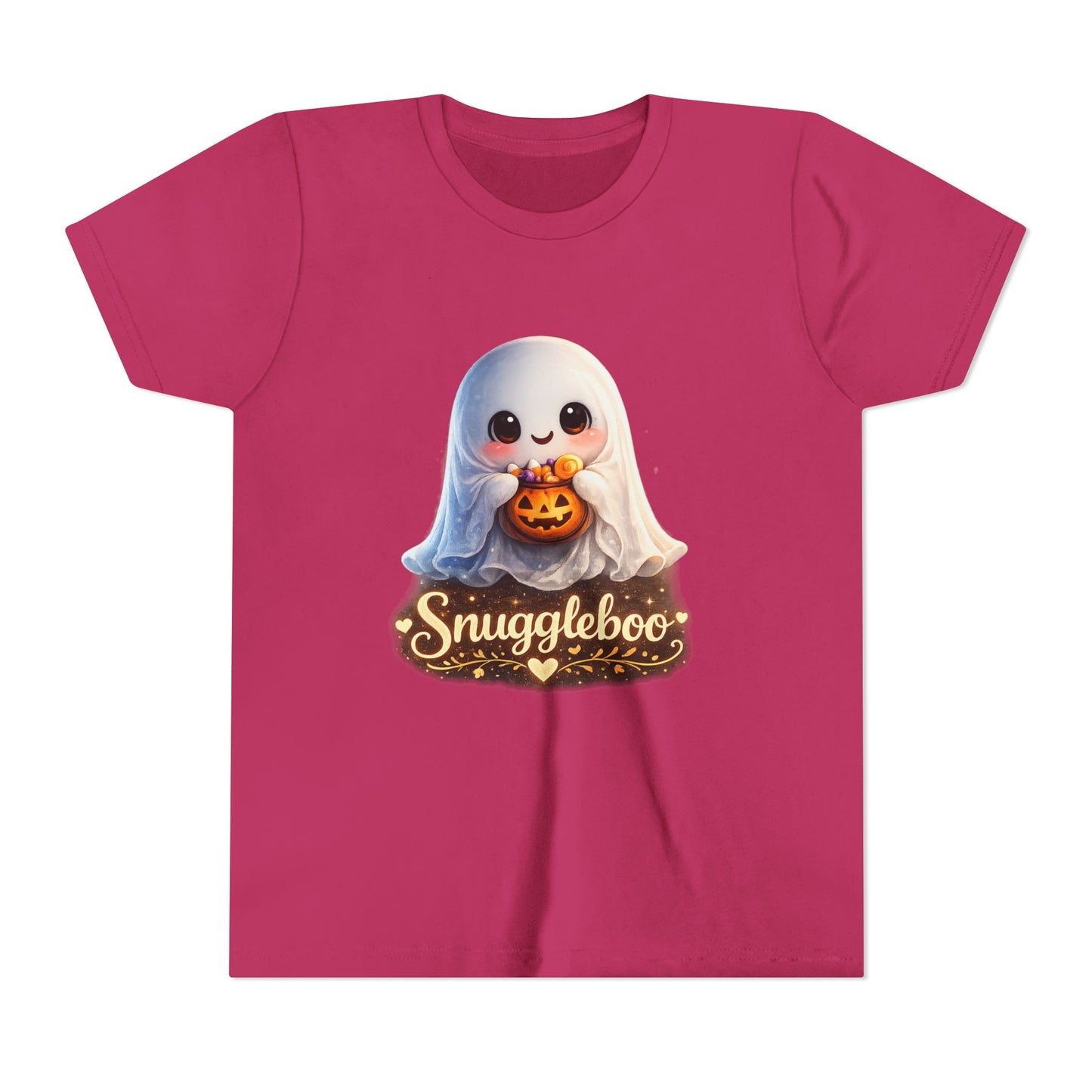 Youth Tee — Cute 'Snuggleboo' Ghost Halloween T-Shirt