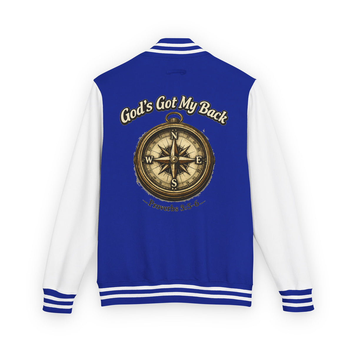 Letterman Jacket — "God's Got My Back" Compass Christian Varsity Jacket
