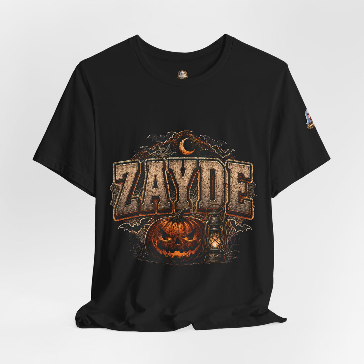 Halloween Pumpkin Name Tee — “ZAYDE” Vintage Spooky Graphic T-Shirt