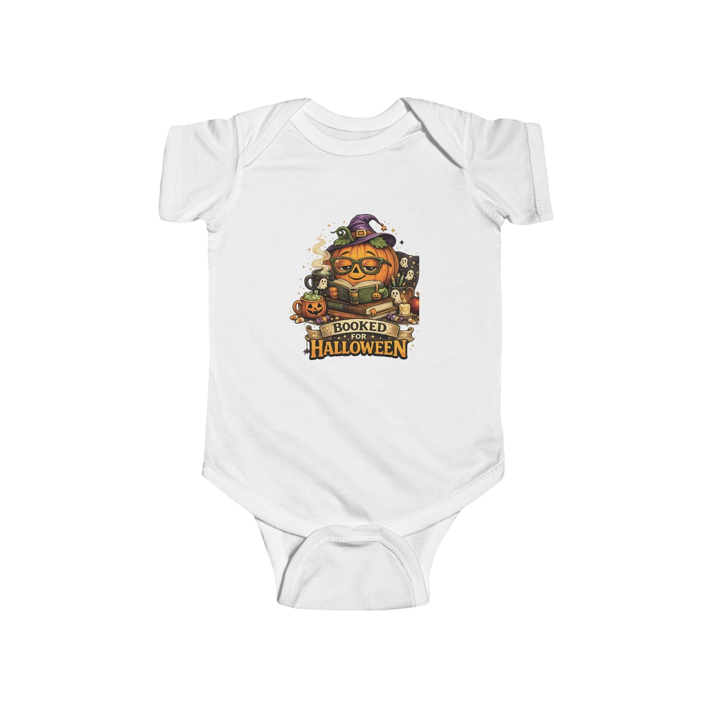 Halloween Pumpkin Baby Bodysuit — 'Spooked for Halloween' Infant Onesie