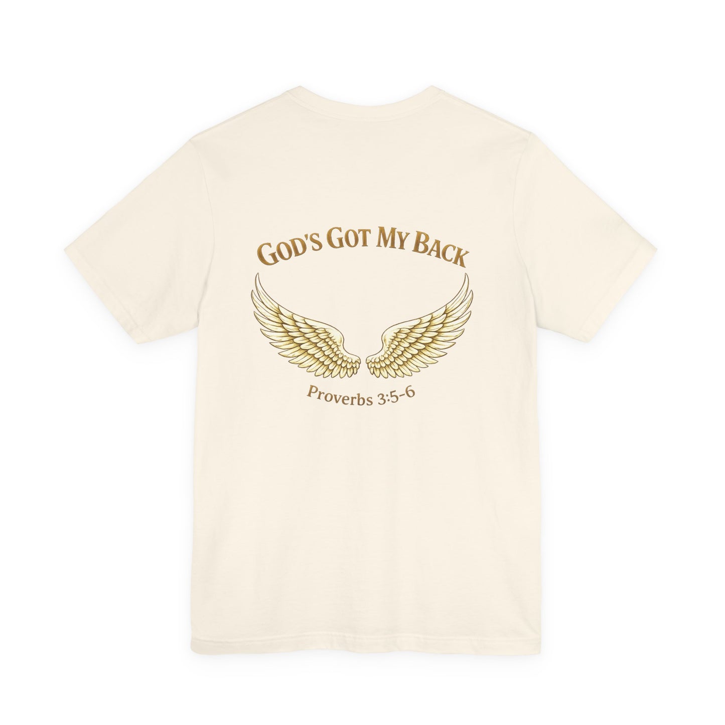 God's Got My Back T-Shirt — Wings & Shield Christian Tee (Proverbs 3:5-6)