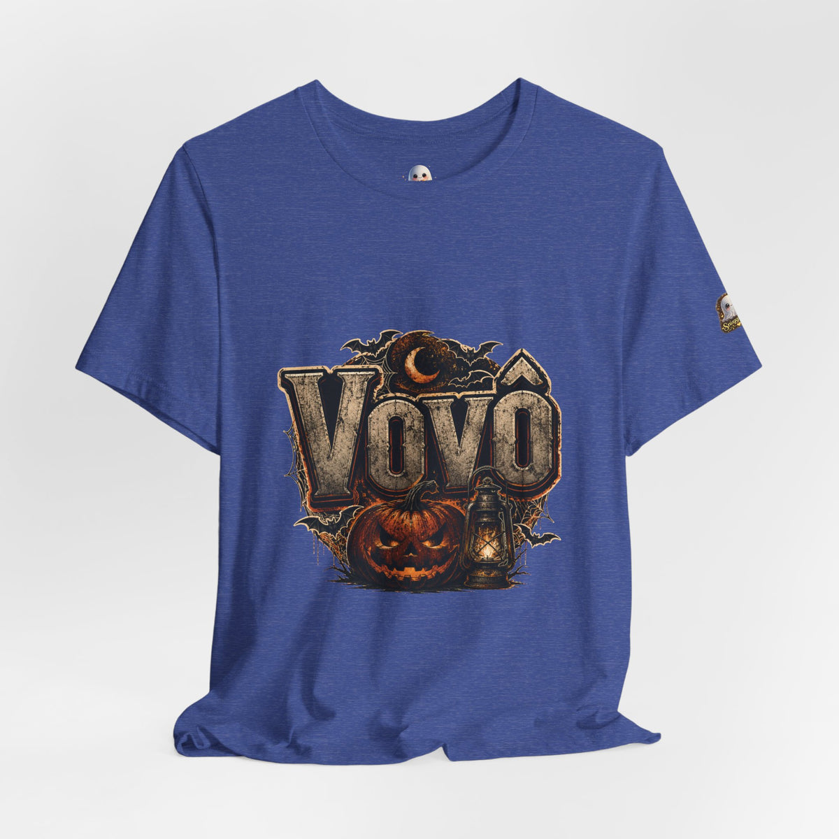 Vovó Halloween Tee — Vintage Pumpkin & Haunted Moon Graphic T-Shirt
