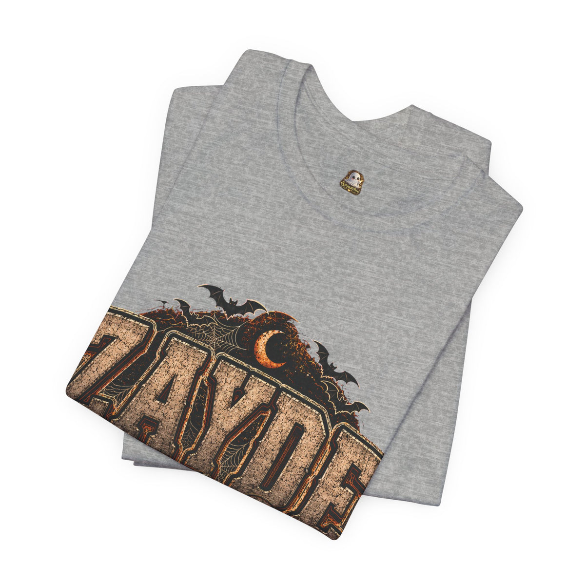 Halloween Pumpkin Name Tee — “ZAYDE” Vintage Spooky Graphic T-Shirt