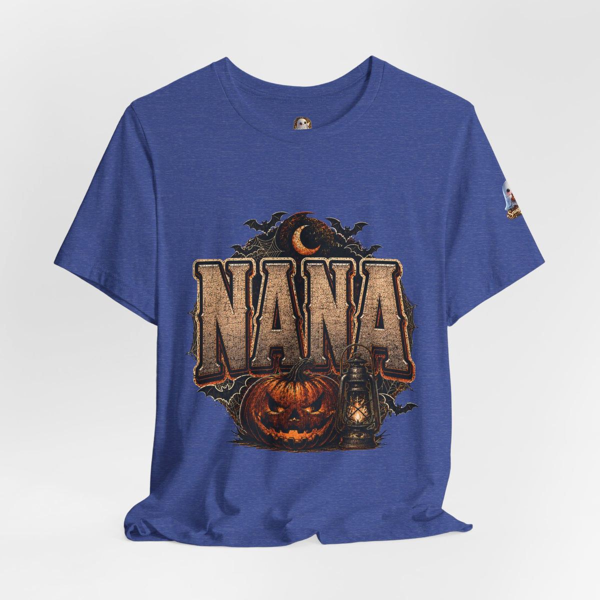 Nana Halloween Tee — Pumpkin, Bats & Lantern Graphic Shirt
