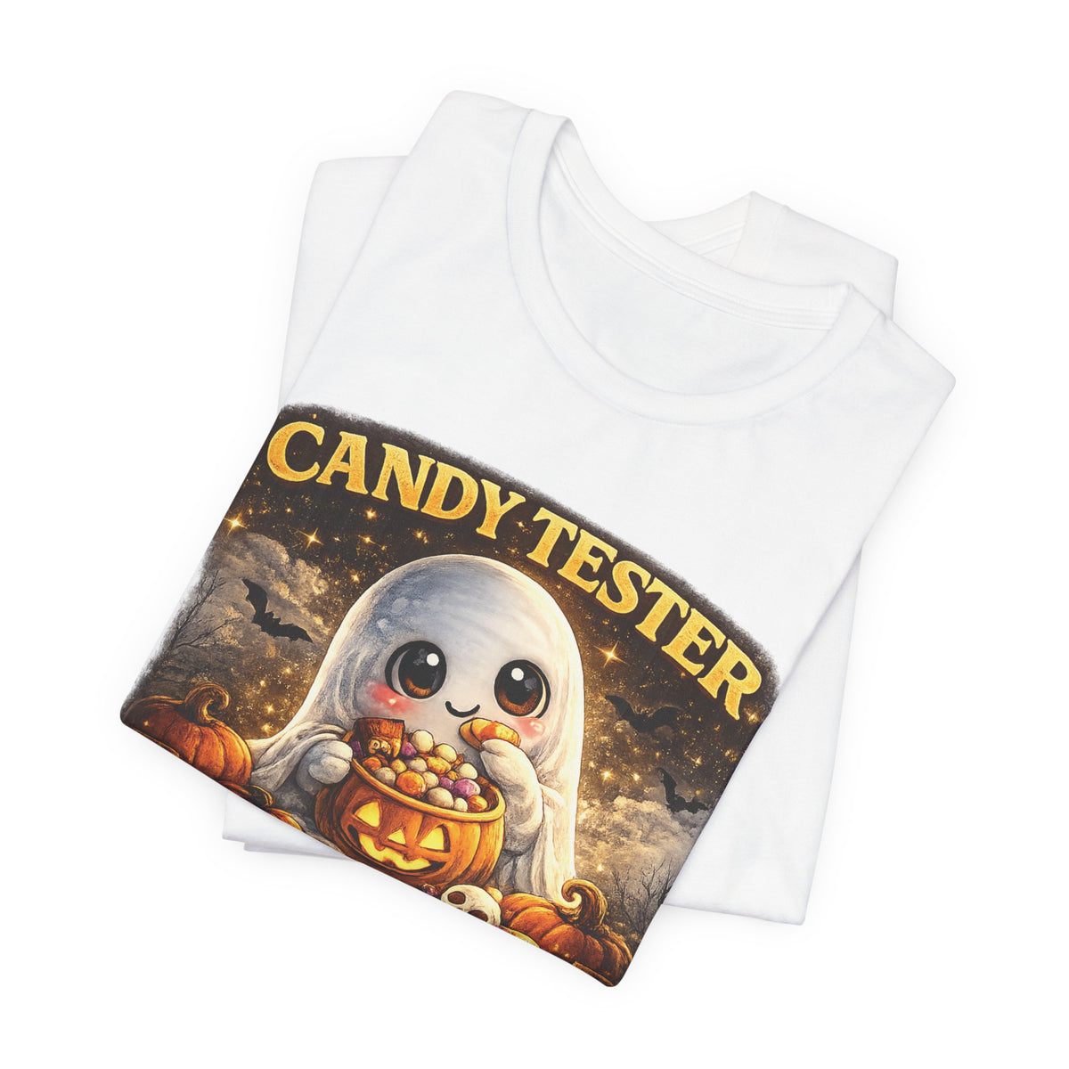Candy Tester Ghost Halloween T-Shirt — Cute Pumpkin Trick-or-Treat Tee
