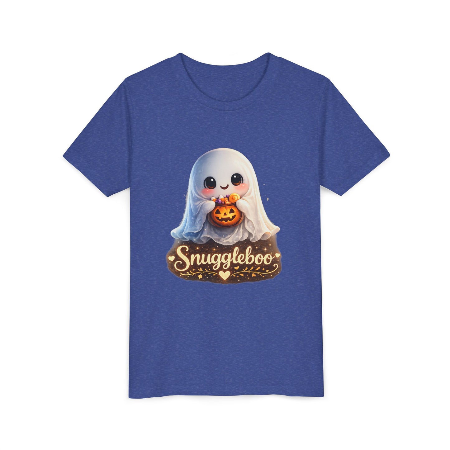 Youth Tee — Cute 'Snuggleboo' Ghost Halloween T-Shirt