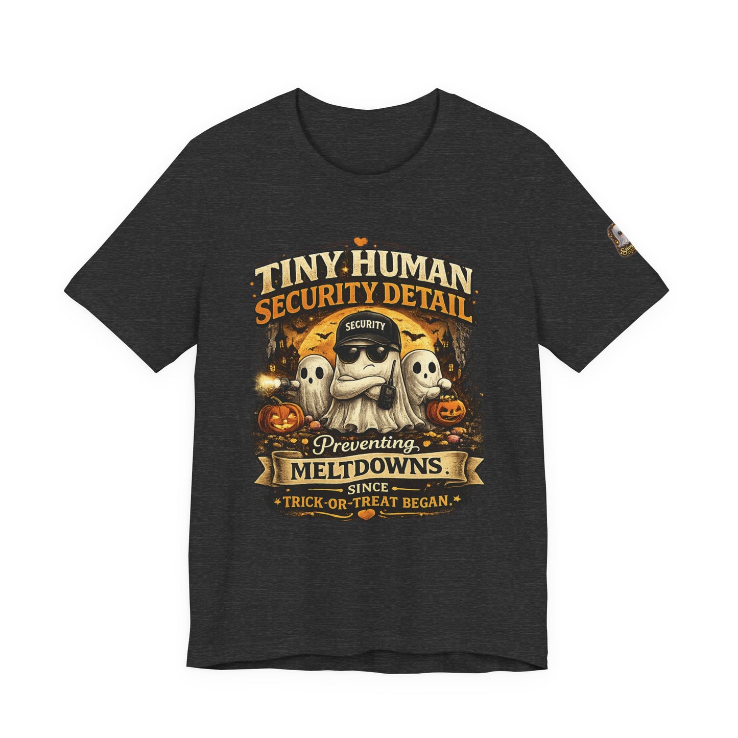T-Shirt - Tiny Human Security Detail Halloween Baby Tee (Preventing Meltdowns)