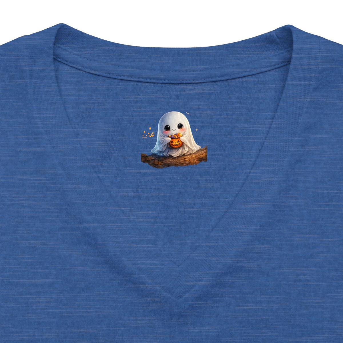Honey Halloween V‑Neck Tee — 'HONEY' Cute Spooky Pumpkin Ghost Graphic