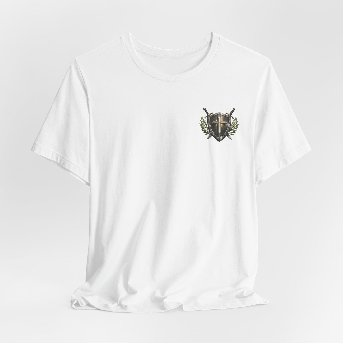 God's Got My Back Shield Tee — Christian Faith Cross T-Shirt