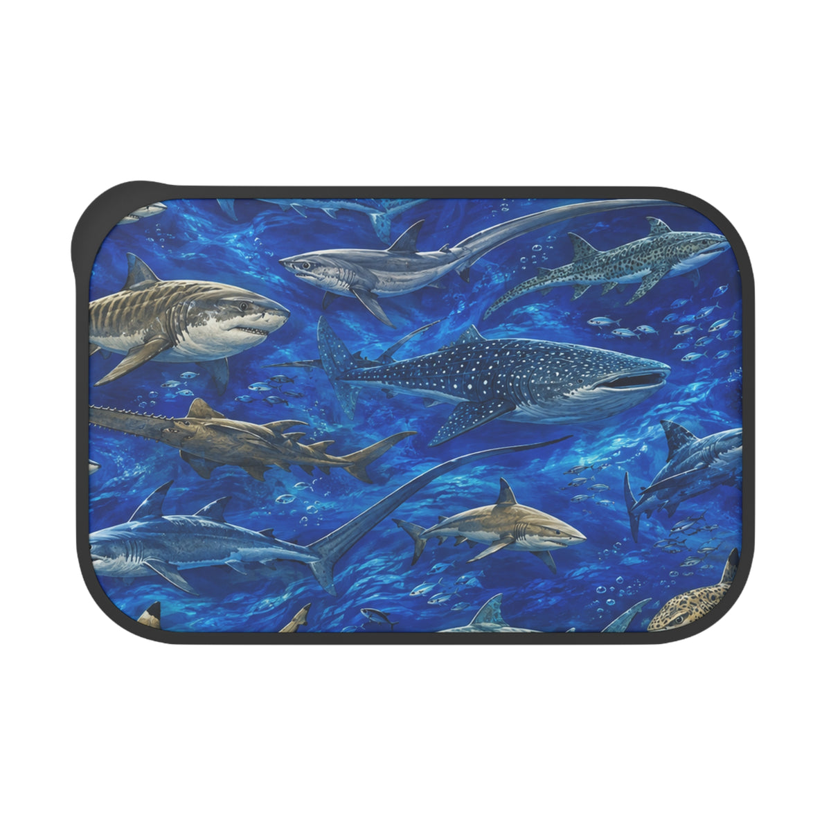 Sharks Waterproof PLA Bento Box with Utensils — Ocean Marine Life Lunchbox