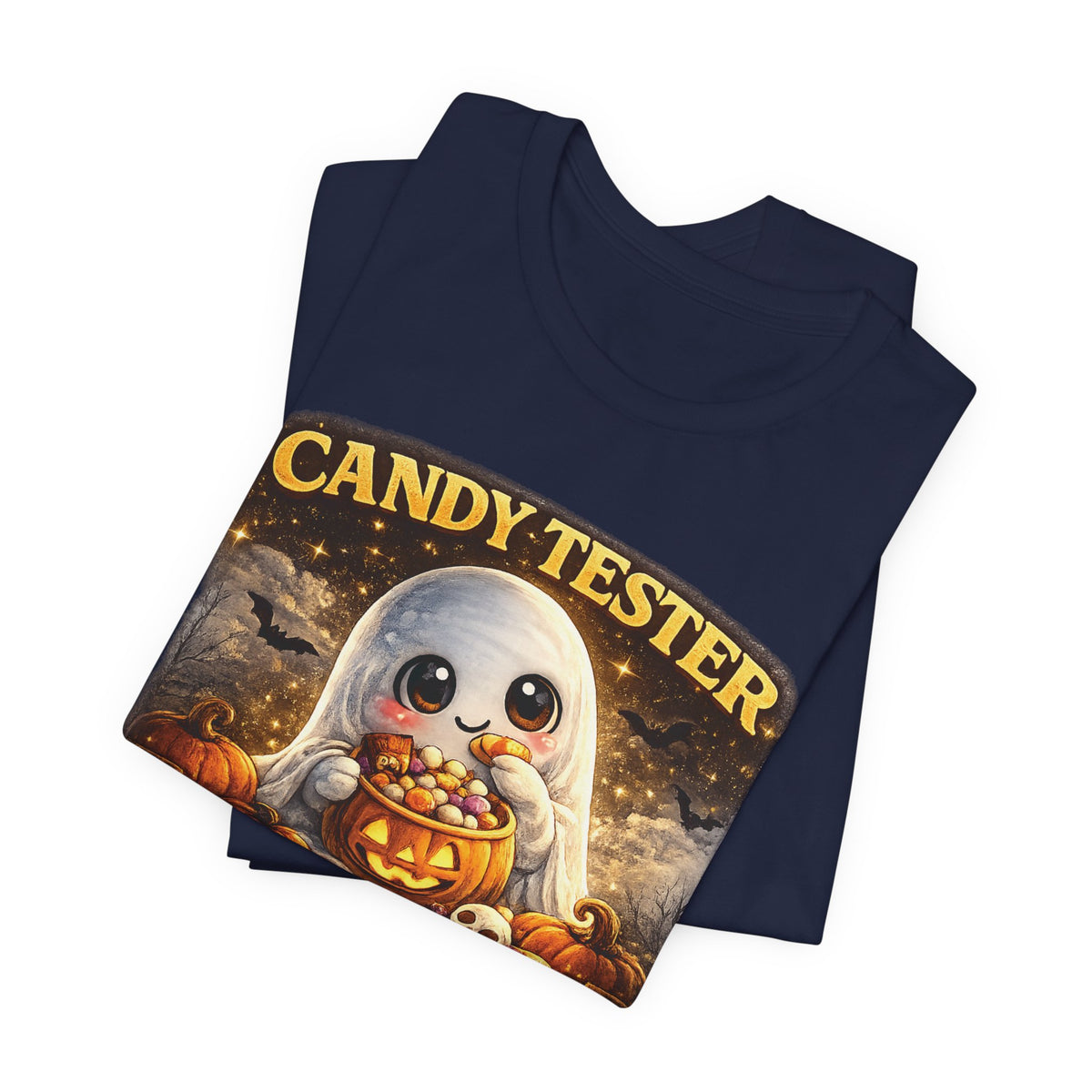 Candy Tester Ghost Halloween T-Shirt — Cute Pumpkin Trick-or-Treat Tee