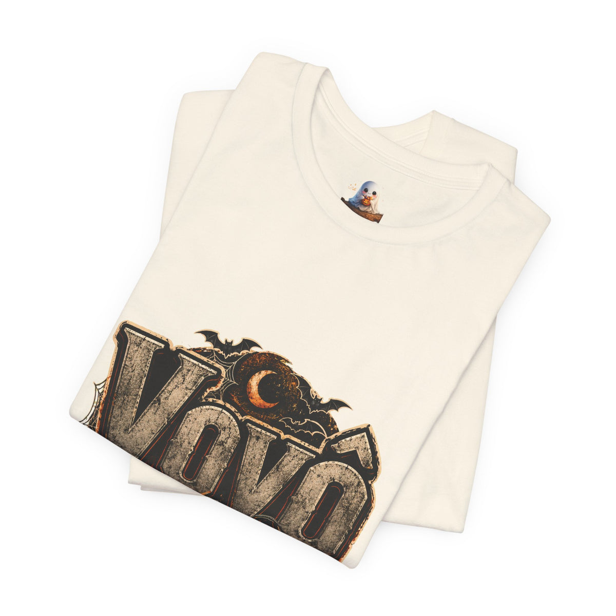 Vovó Halloween Tee — Vintage Pumpkin & Haunted Moon Graphic T-Shirt