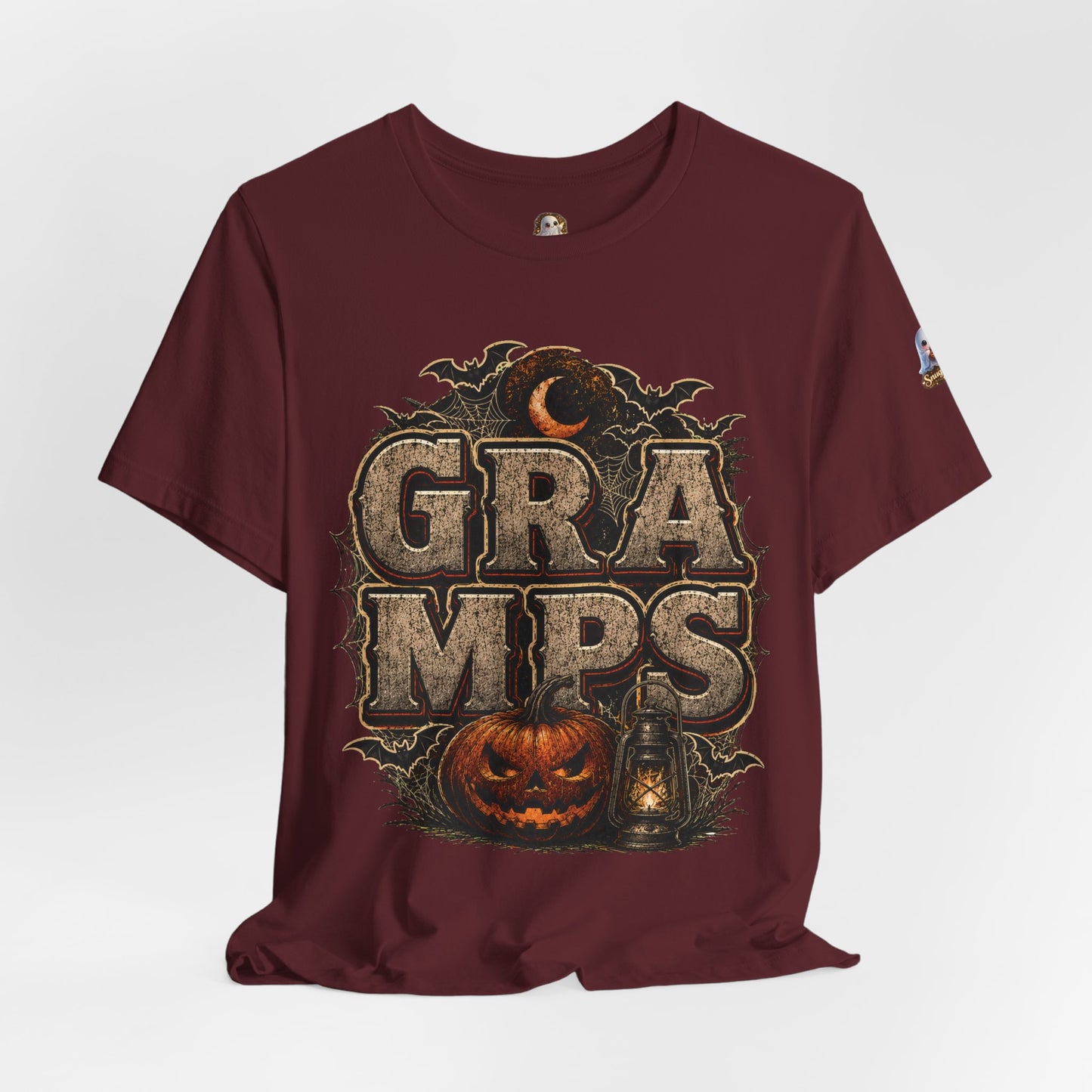 Gramps Halloween Tee — Vintage Pumpkin & Bats Grandfather Shirt