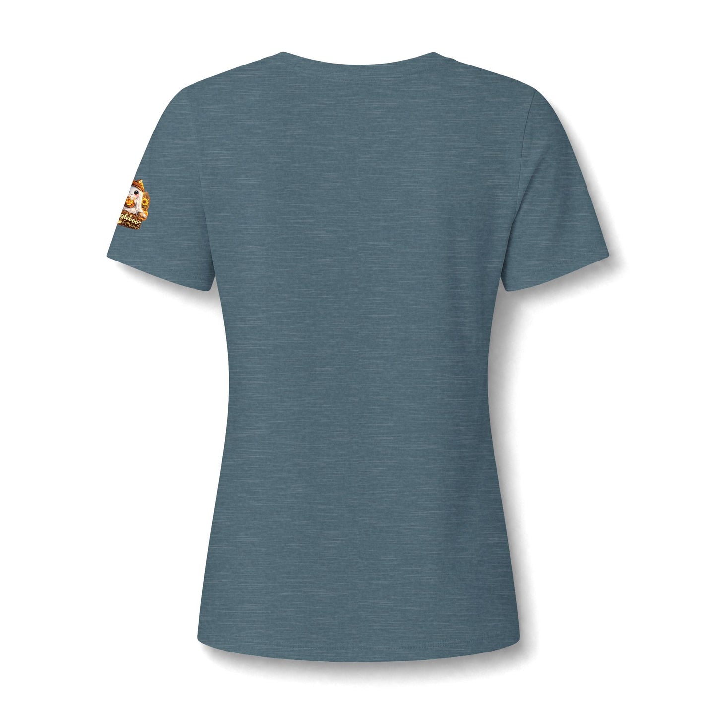 Women's V-Neck Tee — Halloween 'DADI' Colorful Drip Letters Design