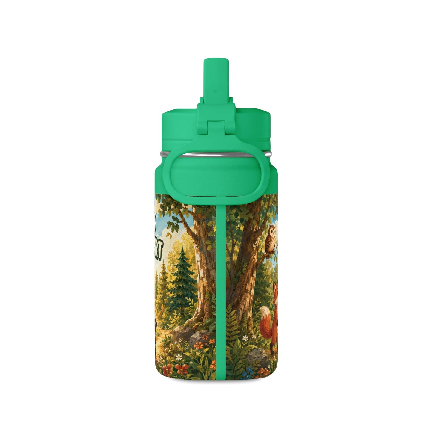 Kids Mini Water Bottle – "Trust in the Lord" Woodland Animals 14oz
