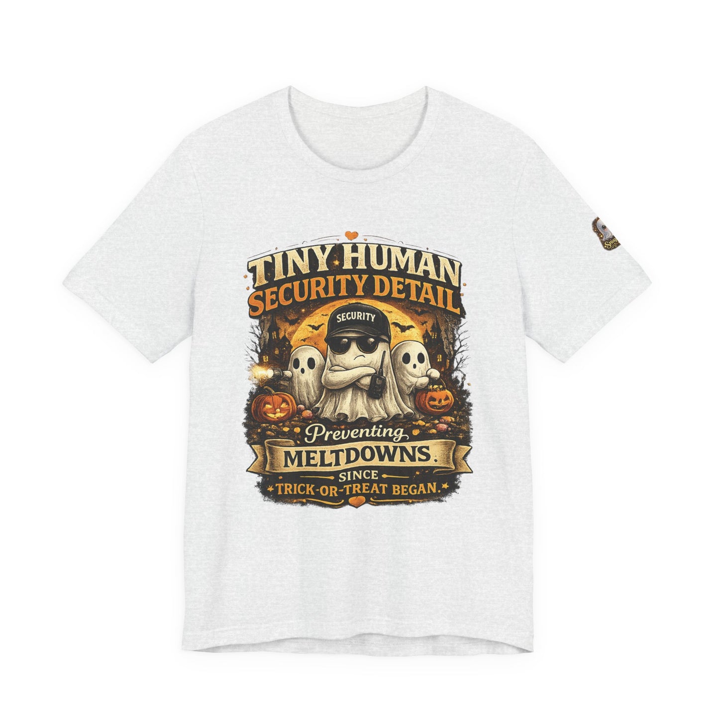 T-Shirt - Tiny Human Security Detail Halloween Baby Tee (Preventing Meltdowns)