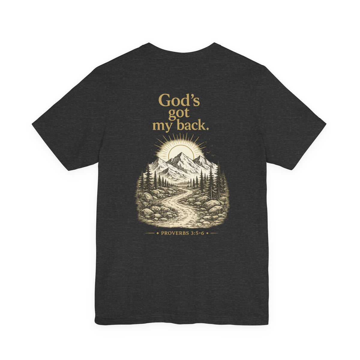 God's Got My Back Mountain Tee — Christian Faith Graphic T-Shirt