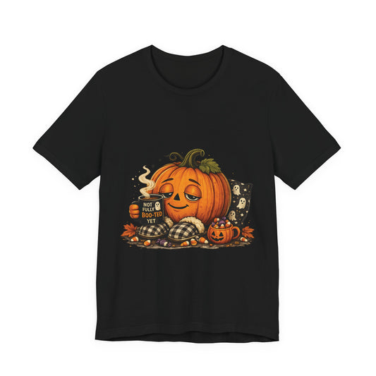 Cozy Pumpkin Coffee Halloween T‑Shirt