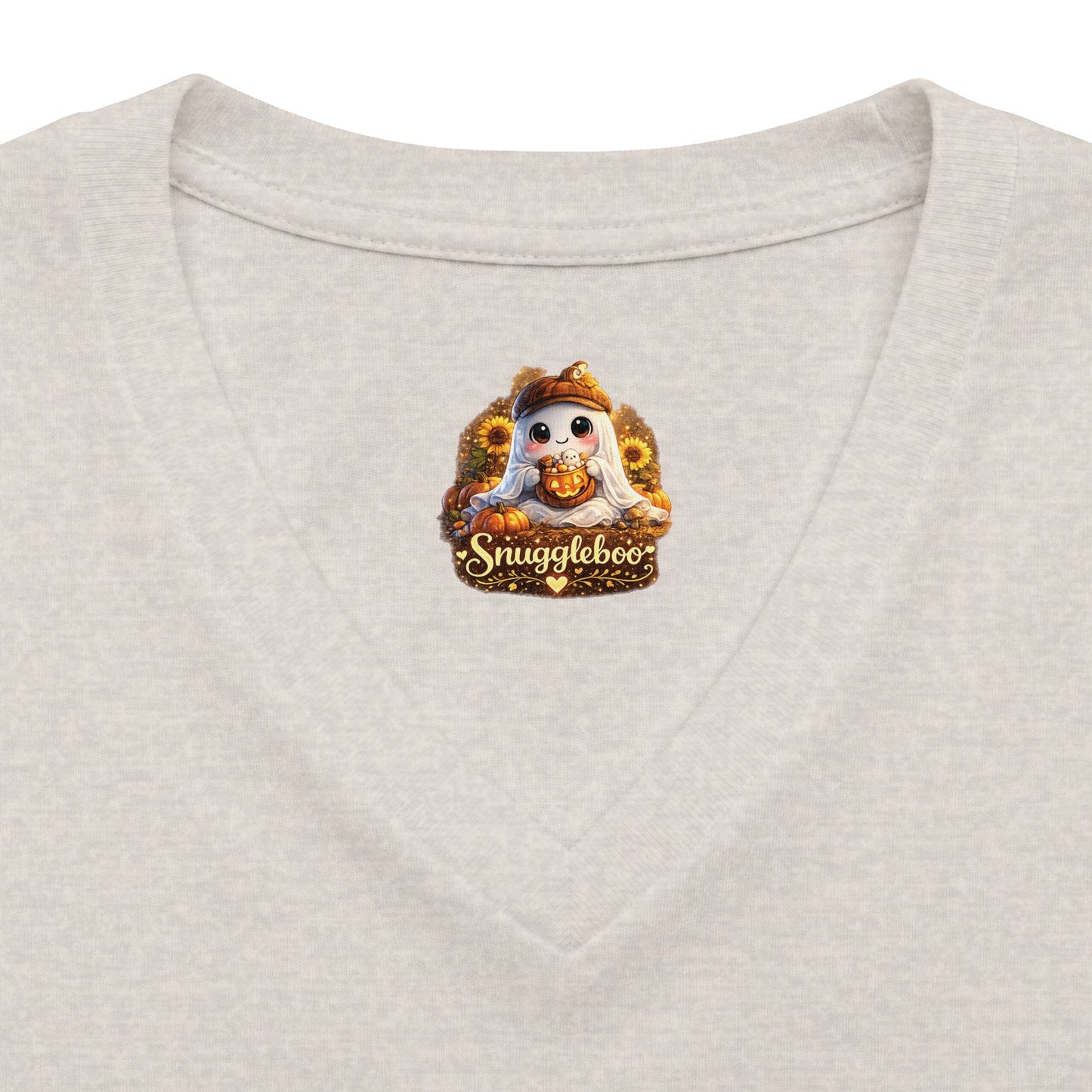 Halloween Mee Maw V-Neck Tee — Cute Haunted Grandma Graphic