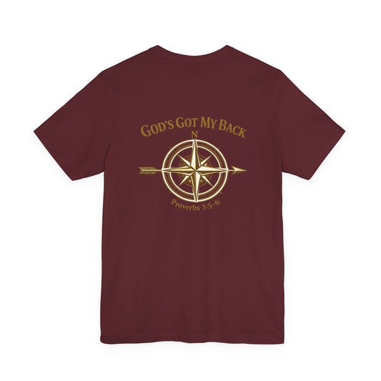 God’s Got My Back Compass T‑Shirt — Proverbs 3:5‑6 Inspirational Tee