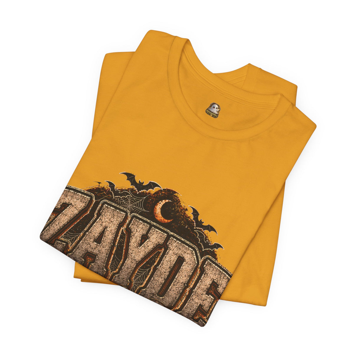 Halloween Pumpkin Name Tee — “ZAYDE” Vintage Spooky Graphic T-Shirt