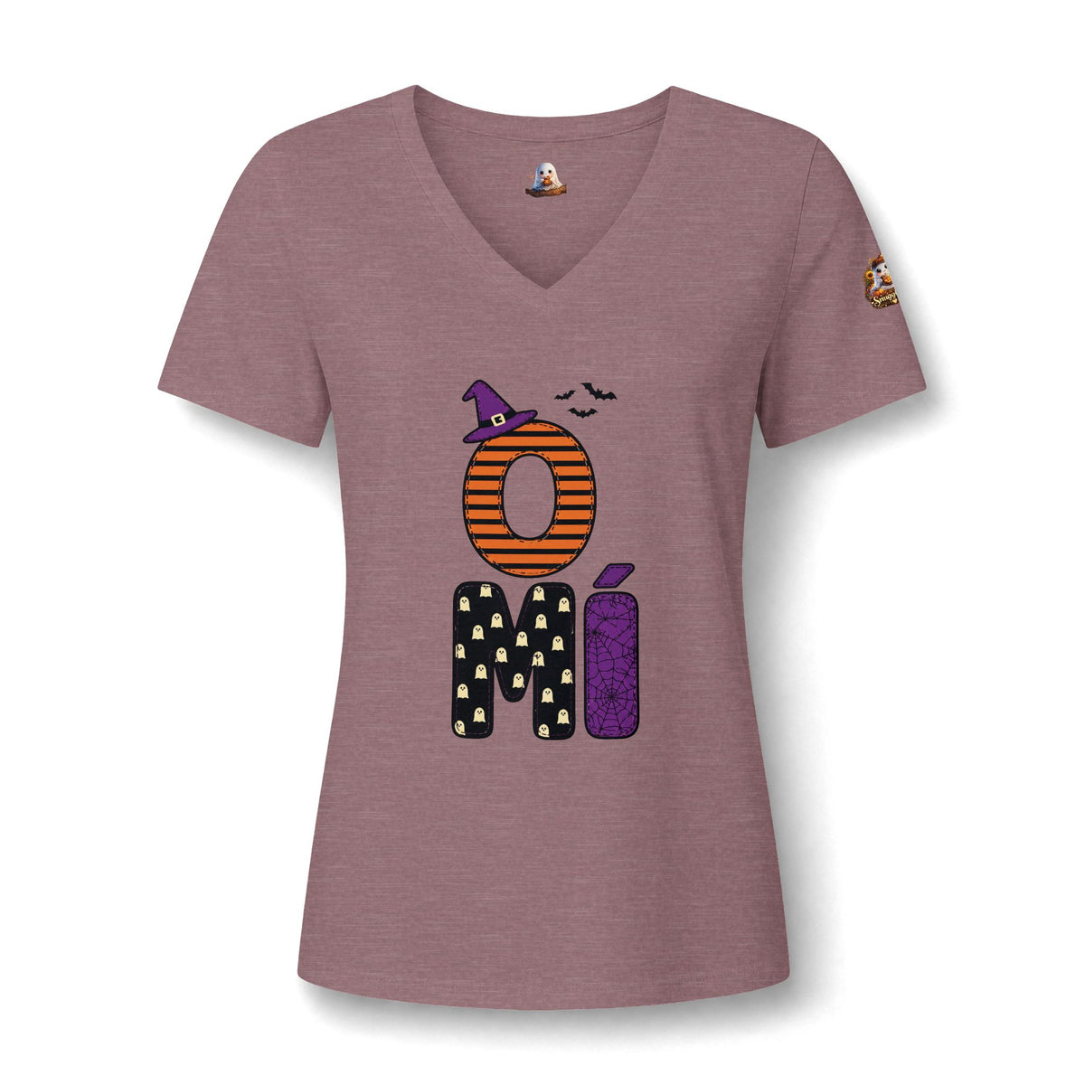 Women's V-Neck Tee — 'Omí' Halloween Mom Graphic Shirt