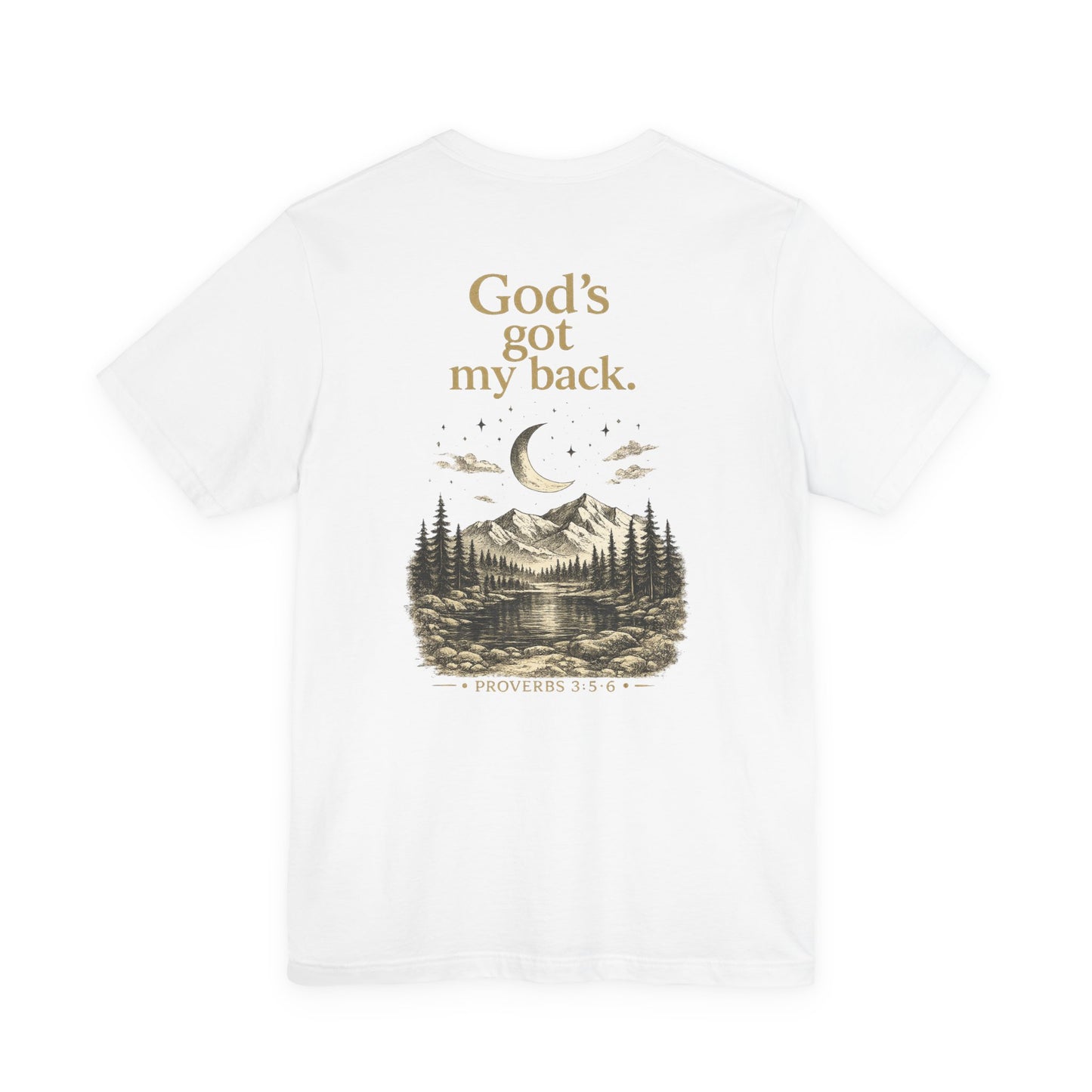 God’s Got My Back Tee — Faith-Based Mountain Graphic T-Shirt