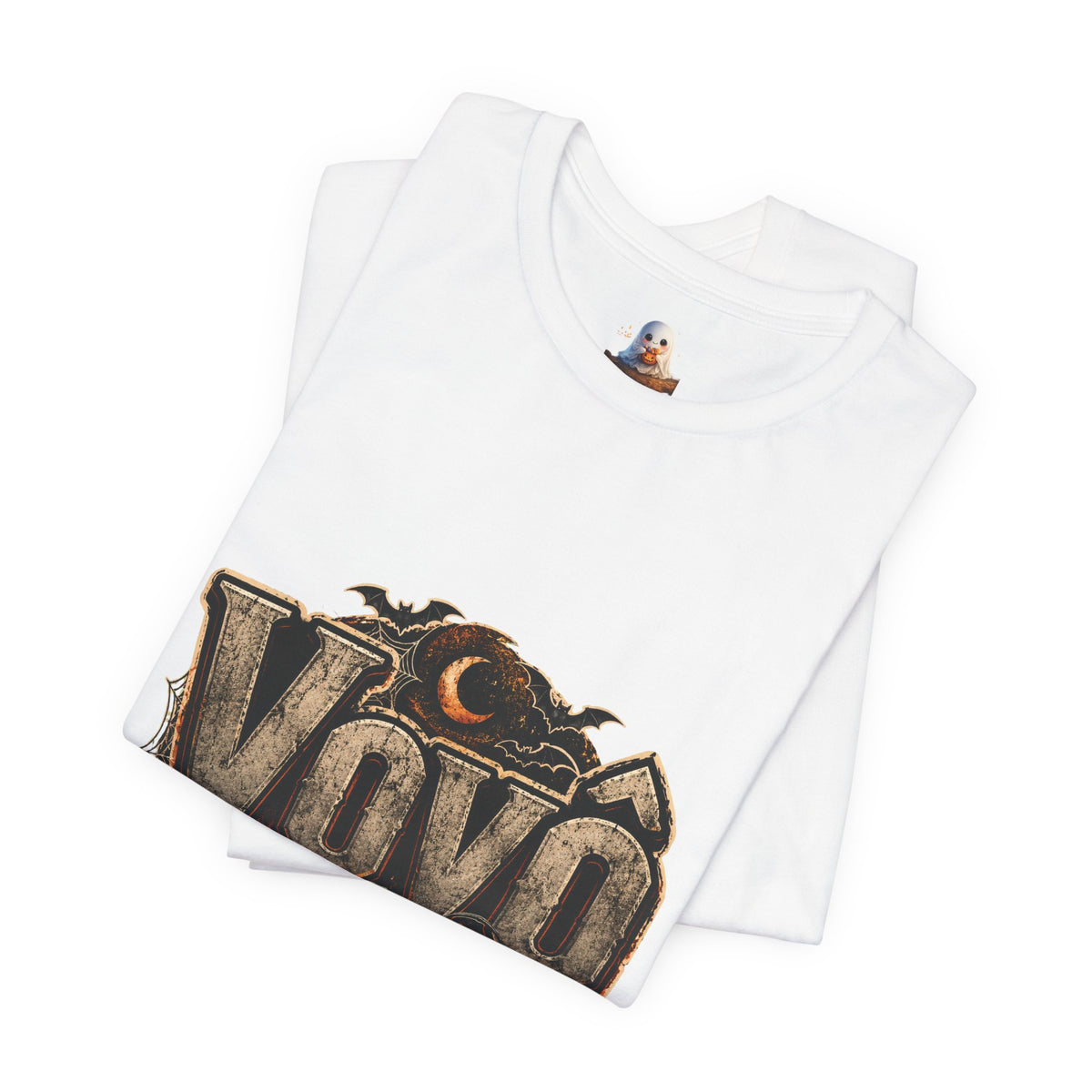 Vovó Halloween Tee — Vintage Pumpkin & Haunted Moon Graphic T-Shirt