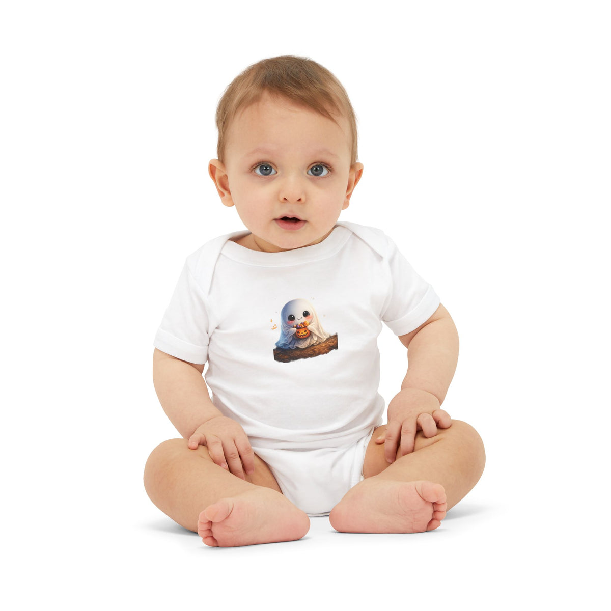 Baby Onesie with Cute Seal Pup Illustration — Infant Jersey One-Piece