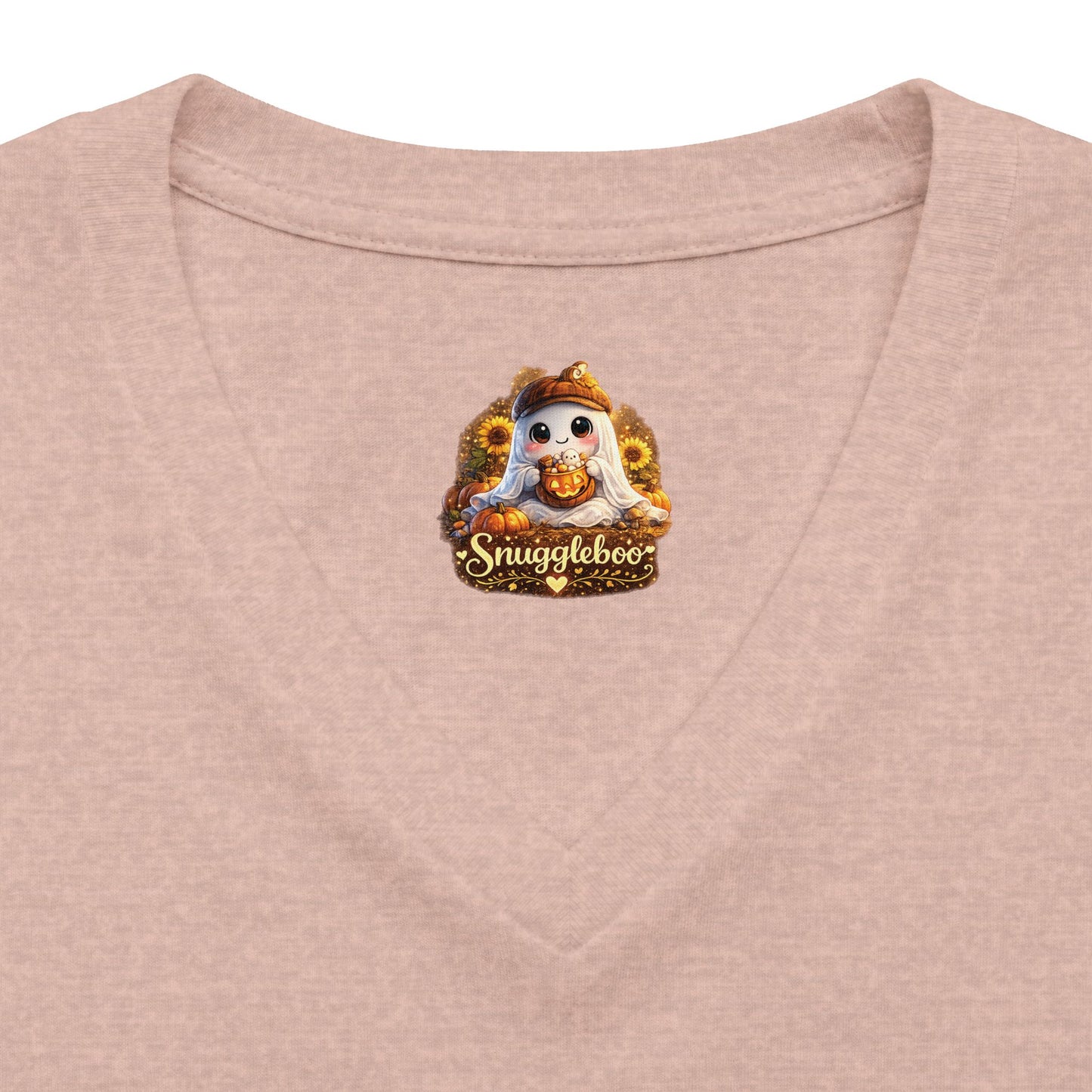 Halloween Mee Maw V-Neck Tee — Cute Haunted Grandma Graphic