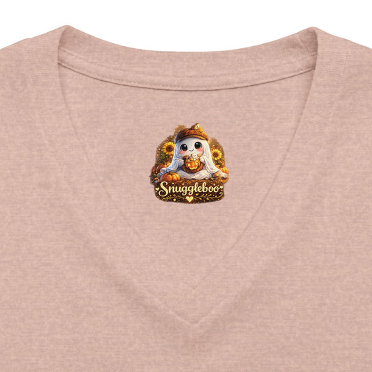 Halloween Mee Maw V-Neck Tee — Cute Haunted Grandma Graphic