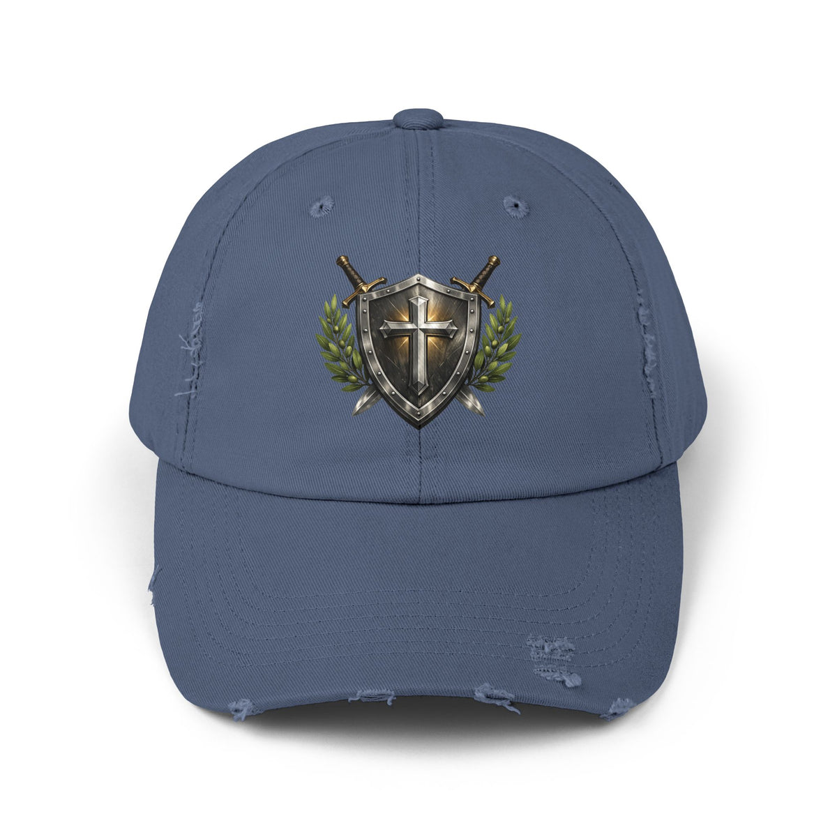 Distressed Shield & Swords Baseball Cap