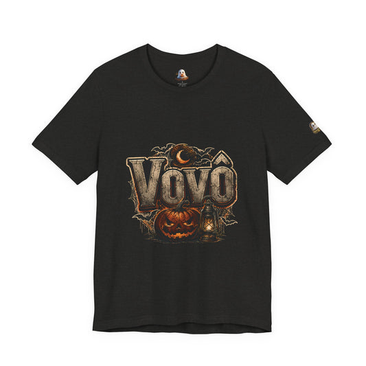 Vovó Halloween Tee — Vintage Pumpkin & Haunted Moon Graphic T-Shirt