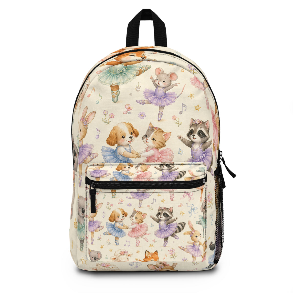 Cute Ballet Animal Backpack — Kids Dance School Bag with Puppy, Kitten & Bunny Ballerinas
