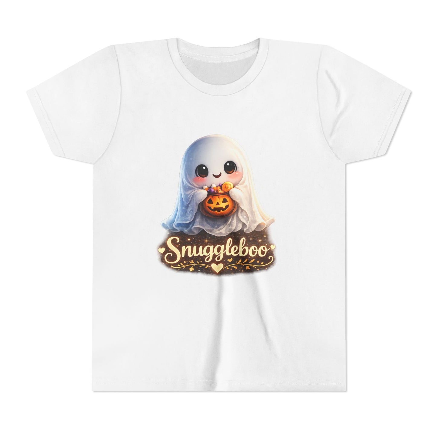 Youth Tee — Cute 'Snuggleboo' Ghost Halloween T-Shirt