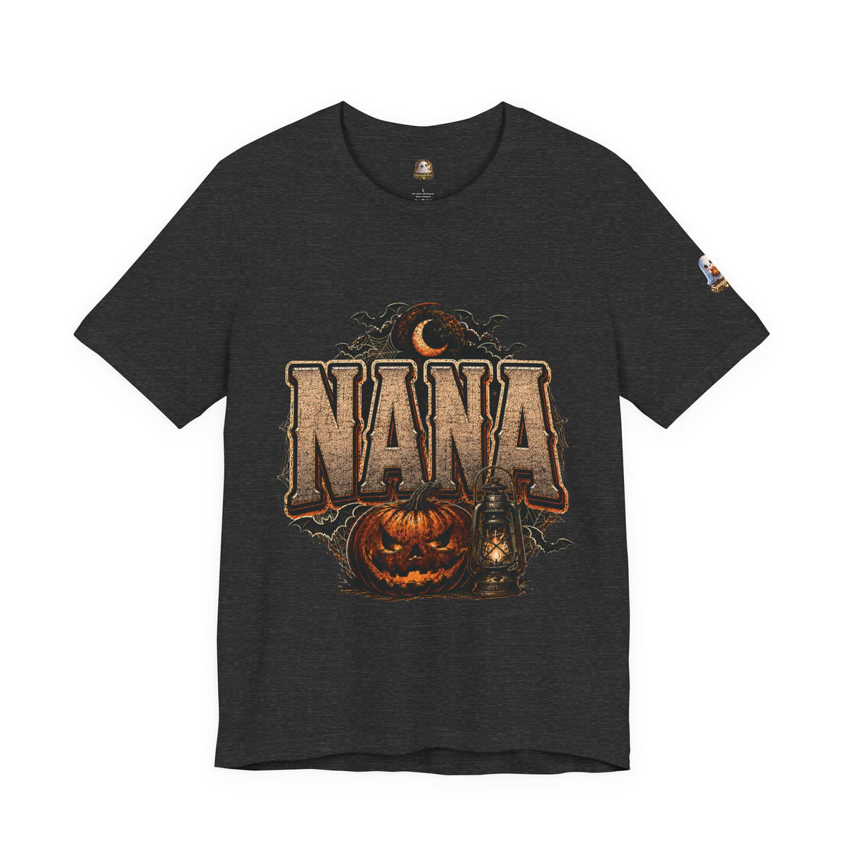 Nana Halloween Tee — Pumpkin, Bats & Lantern Graphic Shirt
