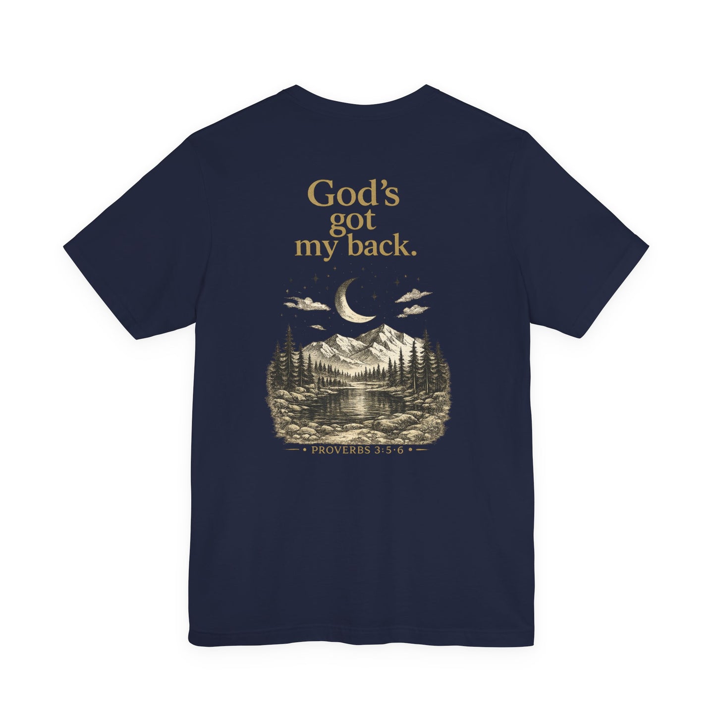 God’s Got My Back Tee — Faith-Based Mountain Graphic T-Shirt