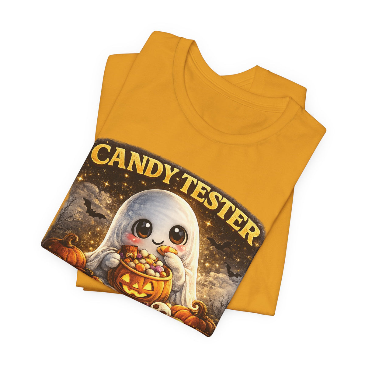 Candy Tester Ghost Halloween T-Shirt — Cute Pumpkin Trick-or-Treat Tee
