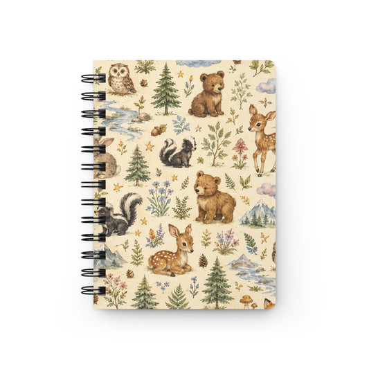 Woodland Friends Spiral Journal — Cute Forest Animal Notebook (Bears, Deer, Foxes)