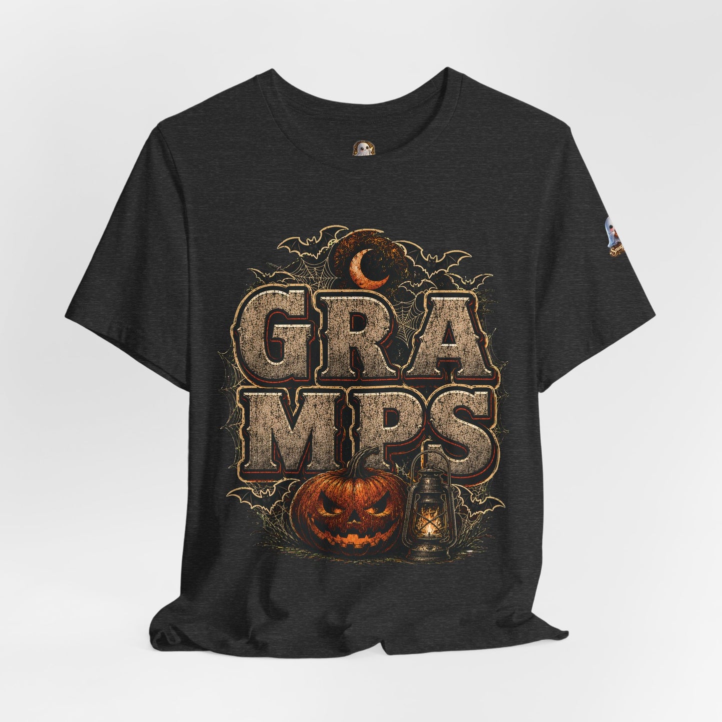 Gramps Halloween Tee — Vintage Pumpkin & Bats Grandfather Shirt