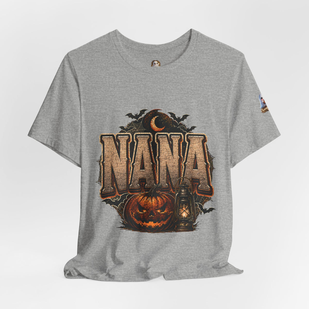 Nana Halloween Tee — Pumpkin, Bats & Lantern Graphic Shirt
