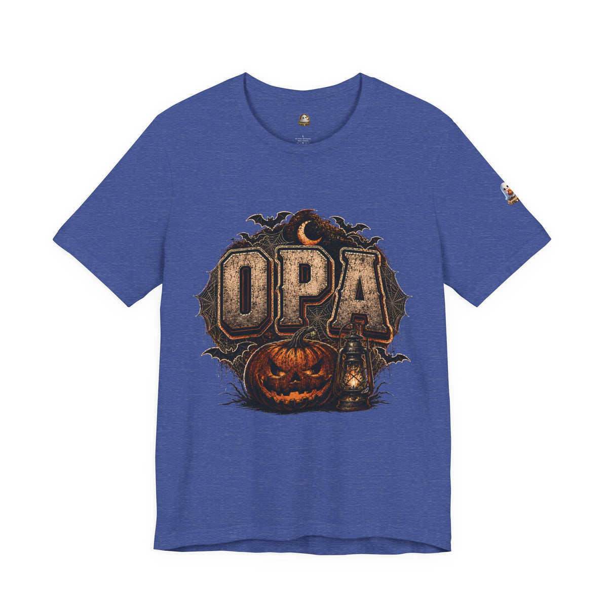 OPA Halloween Tee — Vintage Pumpkin, Lantern & Bat Graphic T-Shirt