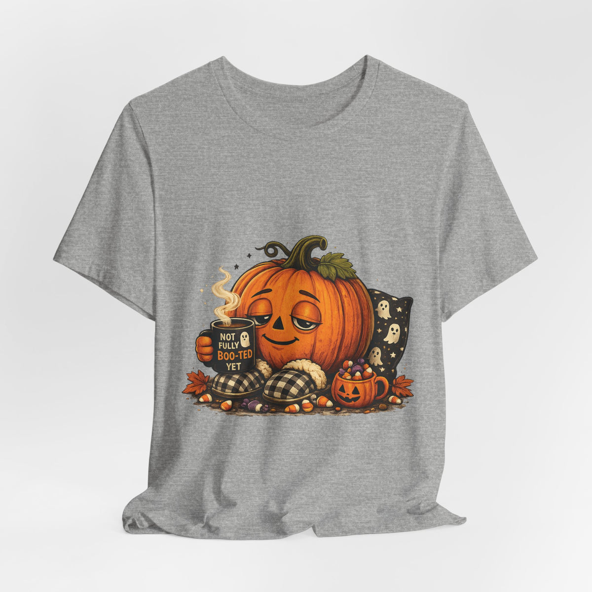 Cozy Pumpkin Coffee Halloween T‑Shirt