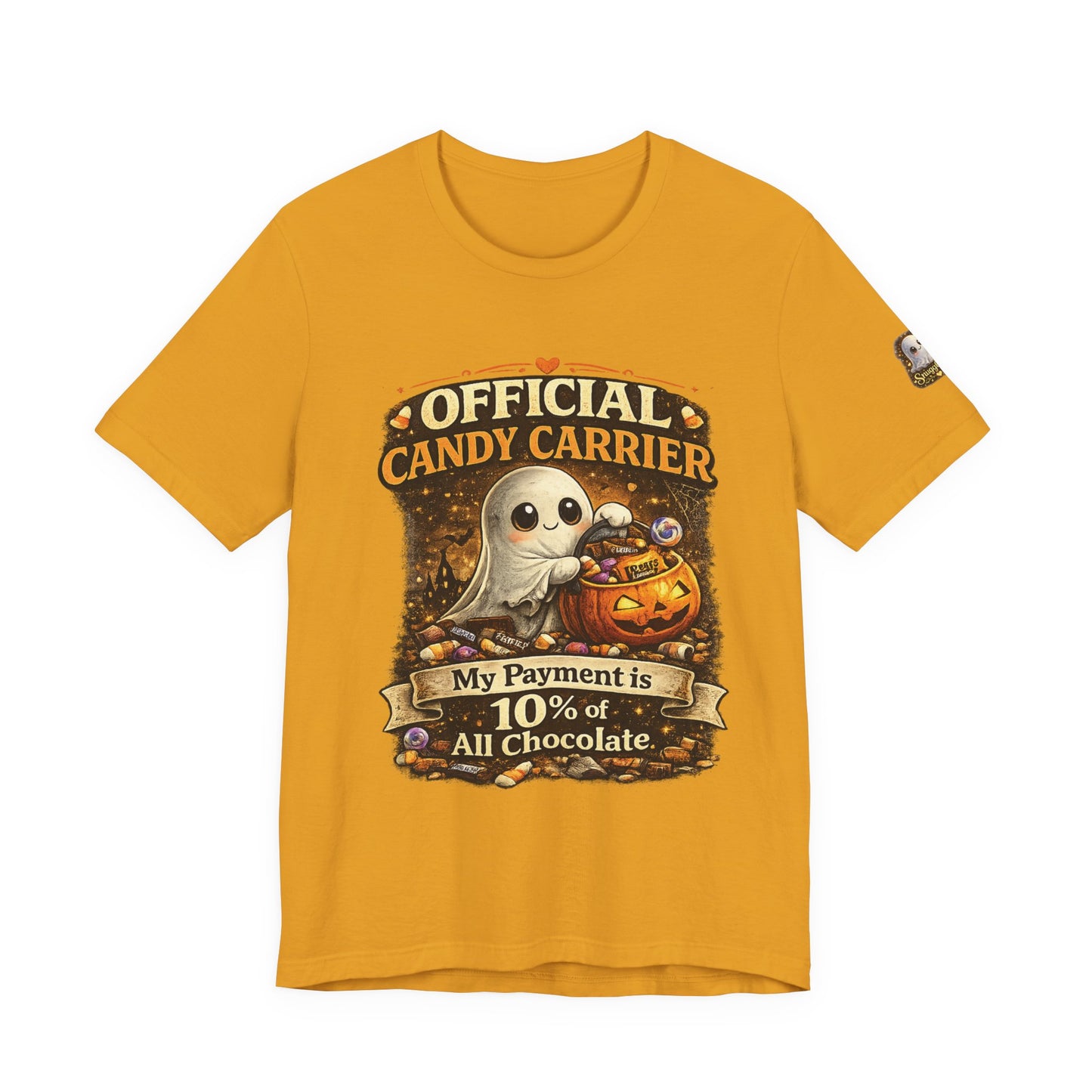 Official Candy Carrier T‑Shirt — "My Payment is 10% of All Chocolate" Halloween Tee