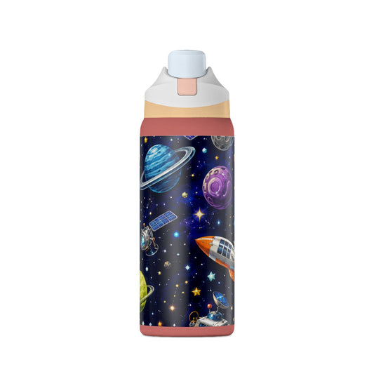 Space Rocket 32oz Insulated Water Bottle – Kids' Galaxy Thermos