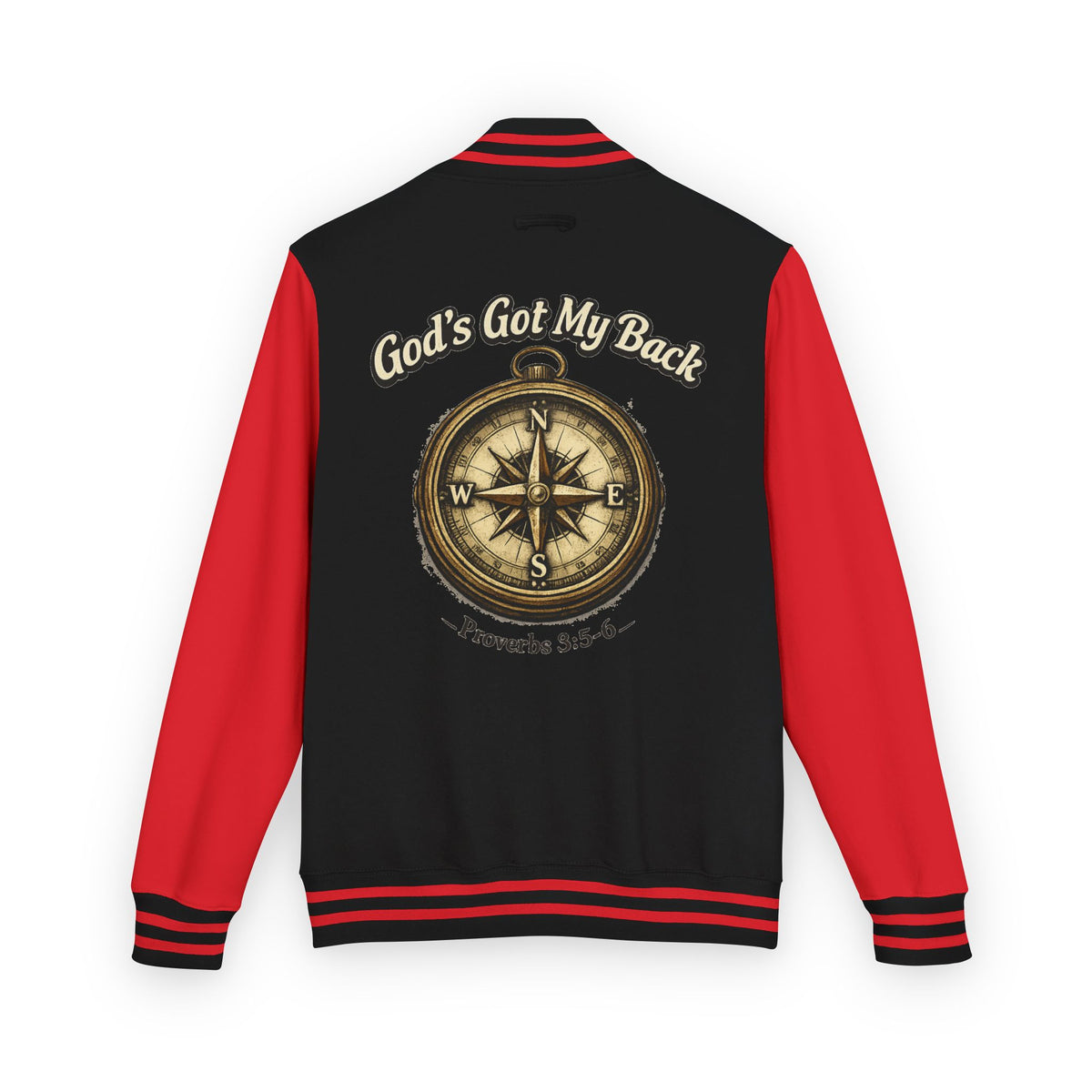 Letterman Jacket — "God's Got My Back" Compass Christian Varsity Jacket