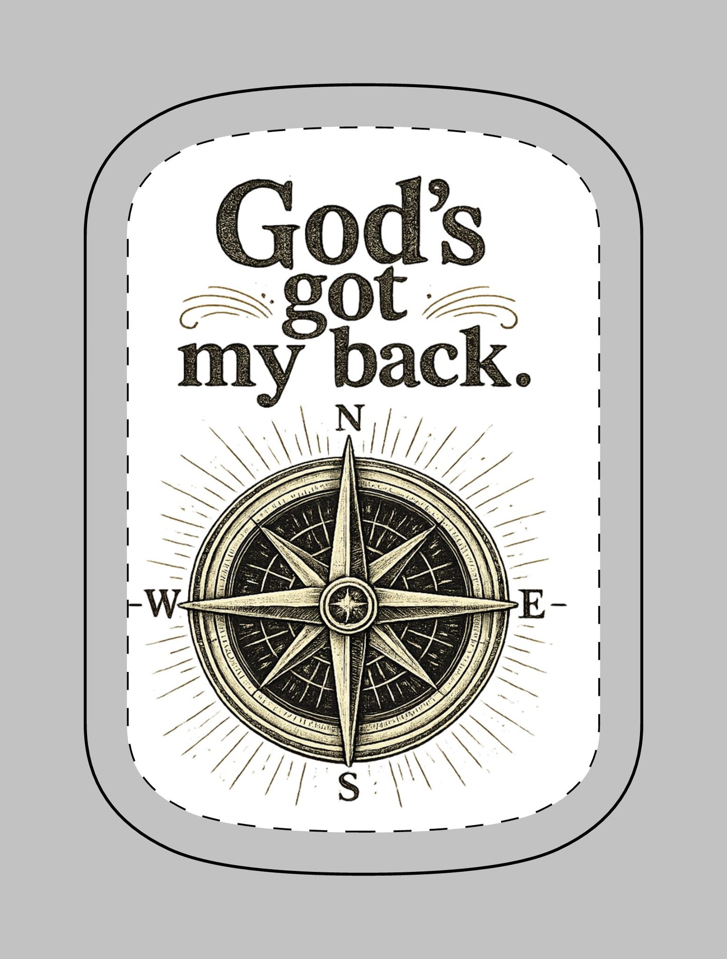 Magnetic Power Bank — "God's Got My Back" Compass Portable Charger