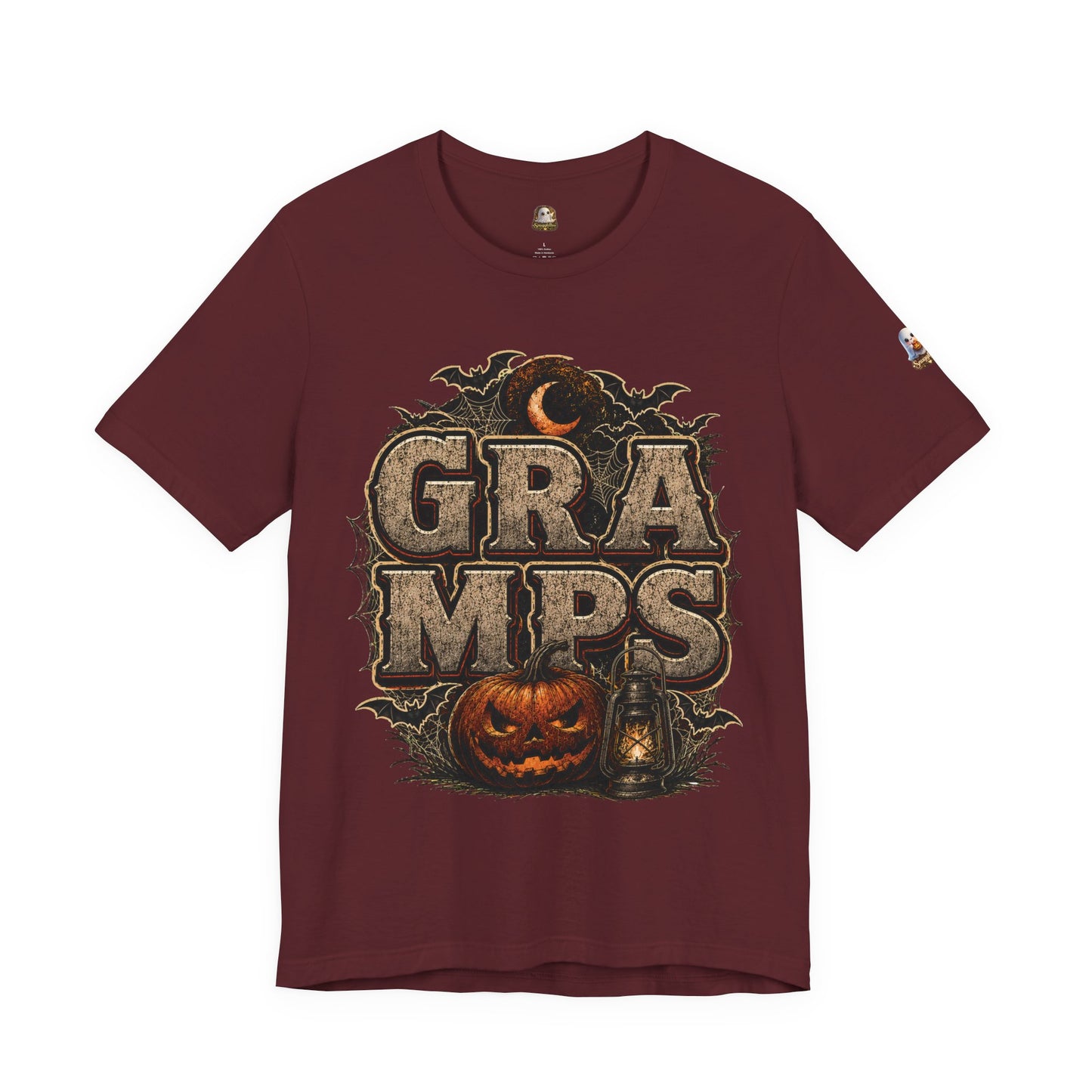 Gramps Halloween Tee — Vintage Pumpkin & Bats Grandfather Shirt
